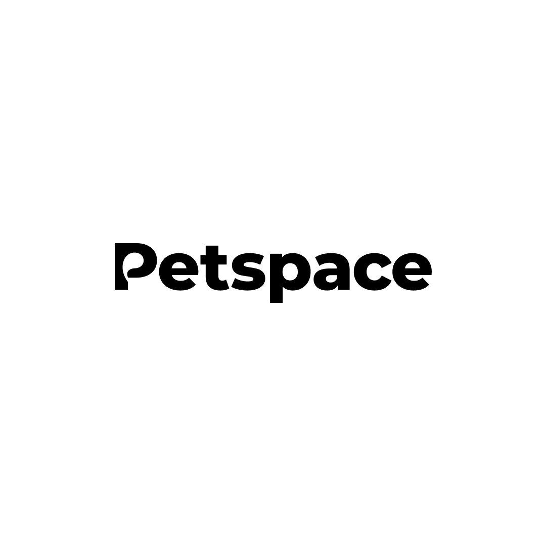 A text-based logo for Petspace. The letter P has a special cutout instead of the regular loop, so it looks like a tail of a cat or a dog.